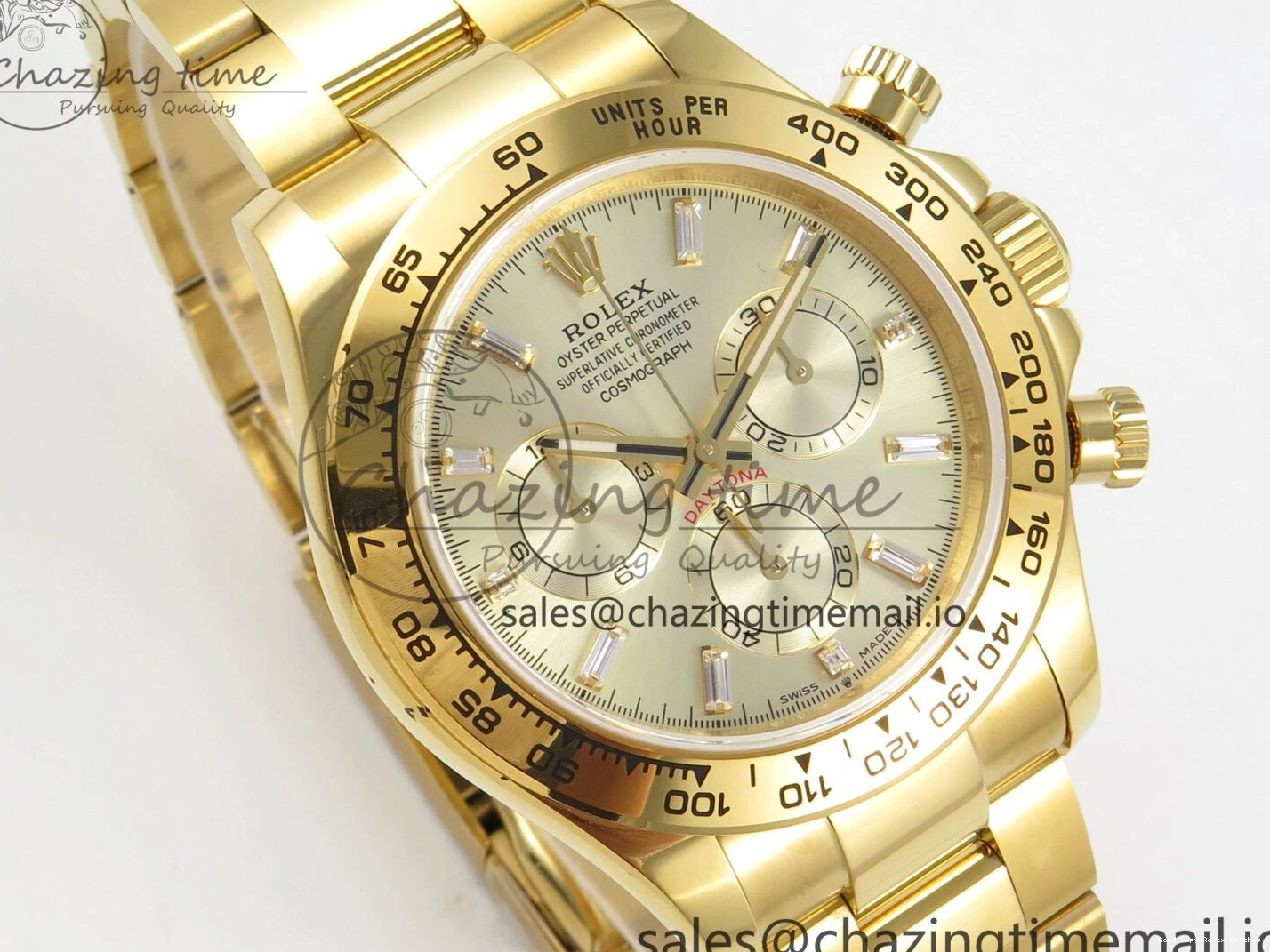 AAA Replica Watches Edition 126508 (Gain Casual Best SH4131 1:1 Weight) 305 Crystal On Dial Bracelet V6 Markers YG YG QF Daytona YG 1219